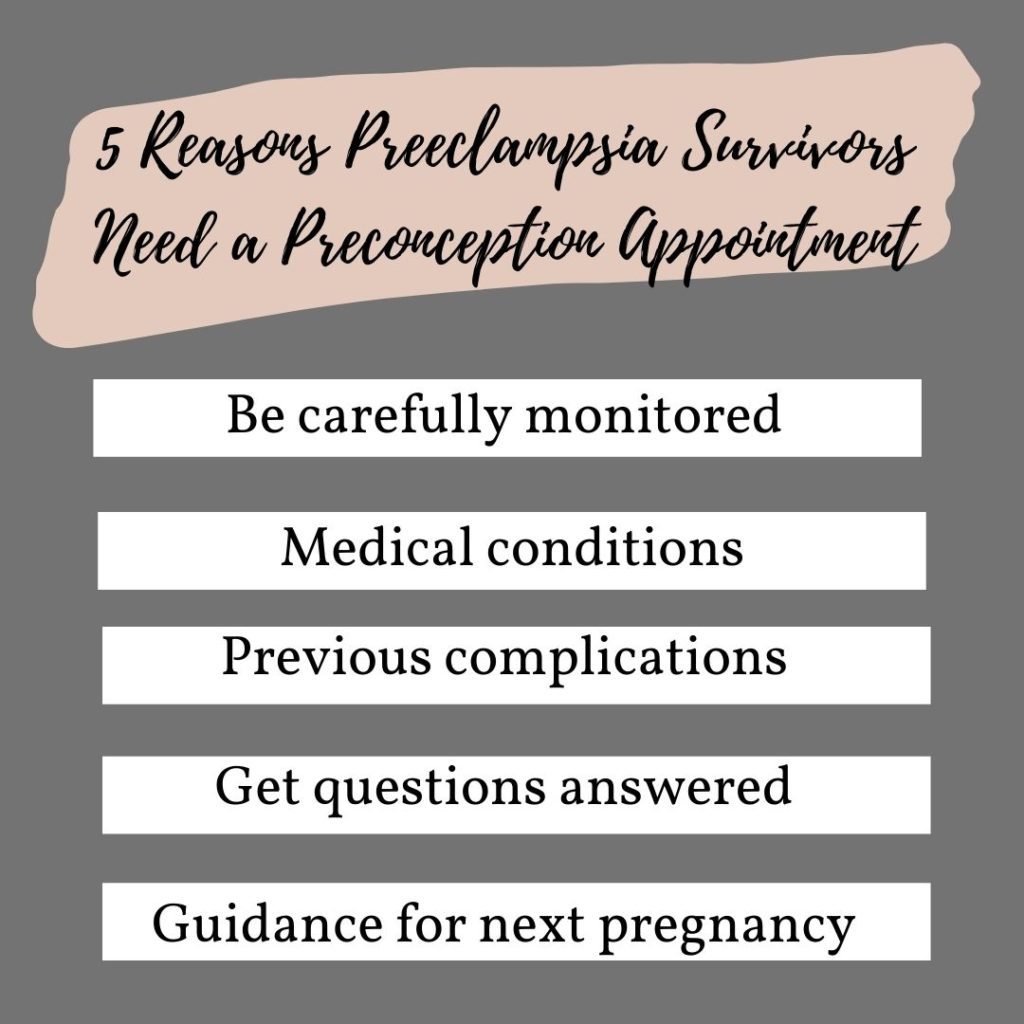 preconception appointment for preeclampsia survivors