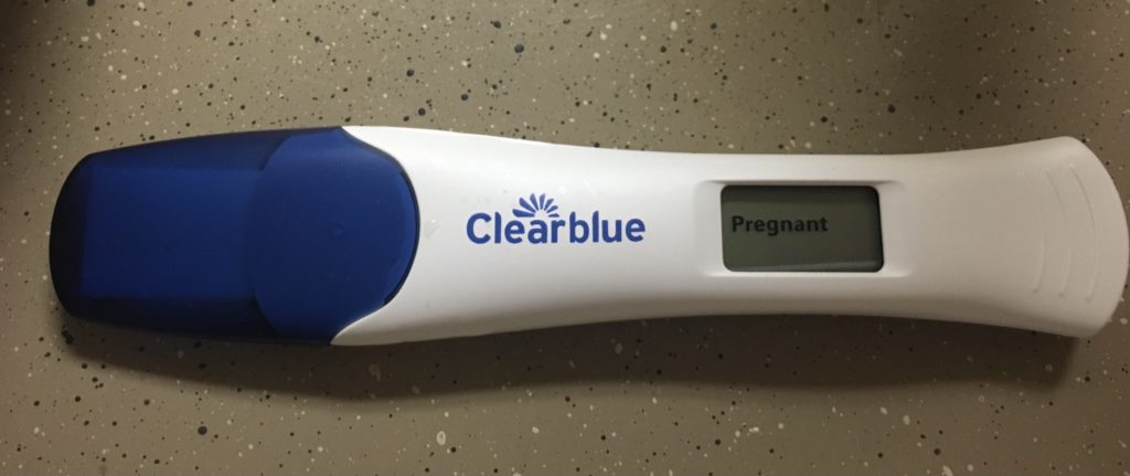image of a positive pregnany test